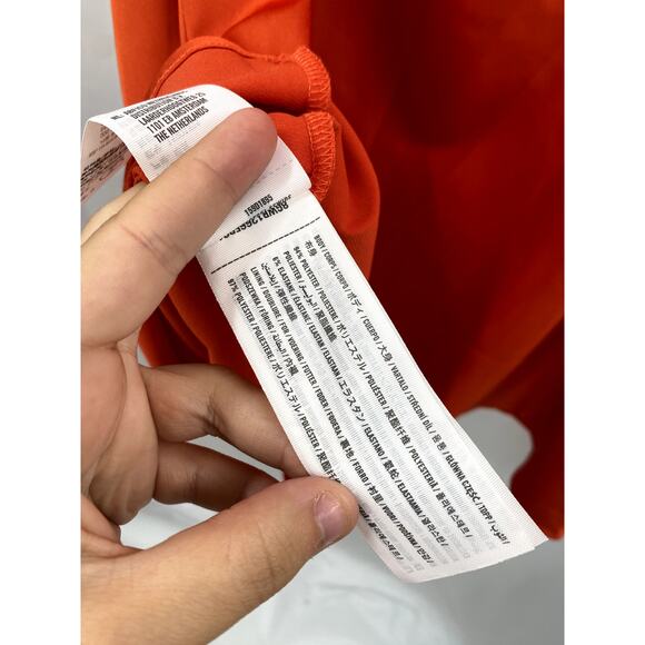 Abercrombie & Fitch orange satin mini slip dress - Picture 5 of 5